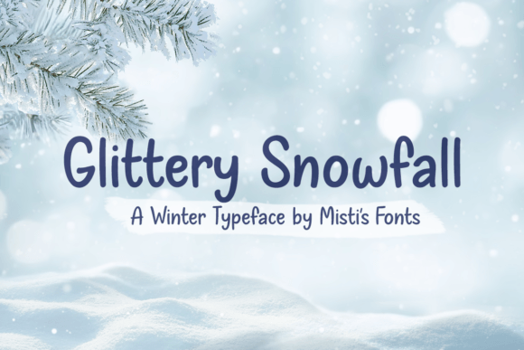 Glittery Snowfall: A Whimsical Handwritten Typeface for Playful Branding