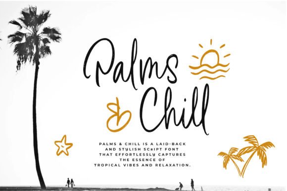 Palms Chill: The Perfect Script Typeface for Relaxed Editorial Design
