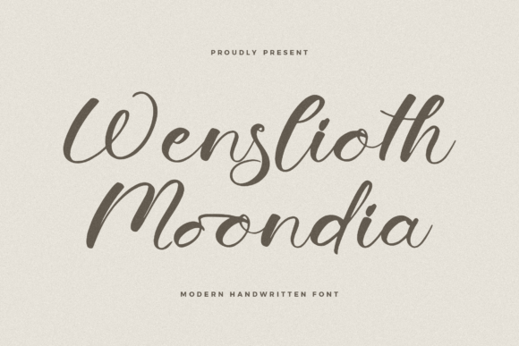 Wenslioth Moondia: A Modern Handwritten Font for Dynamic Web Design
